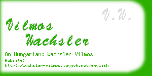 vilmos wachsler business card